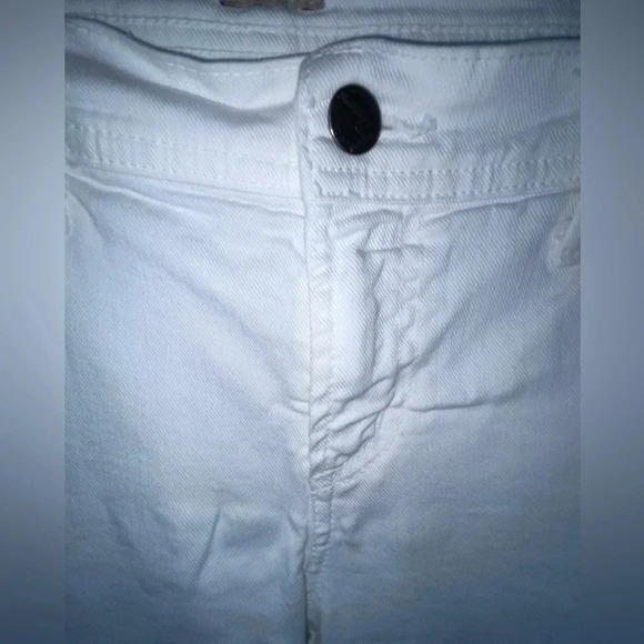 Citizens of Humanity C of H Dani Cropped Straight Leg Cuffed Jeans Size 28 White - Picture 3 of 11